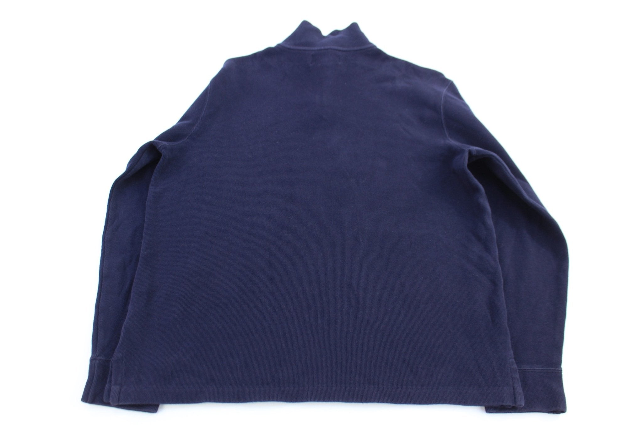Polo by Ralph Lauren Embroidered Logo Blue Quarter Zip Sweater - Sweater - Thrifted Threads