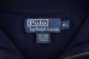 Polo by Ralph Lauren Embroidered Logo Blue Quarter Zip Sweater - Sweater - Thrifted Threads