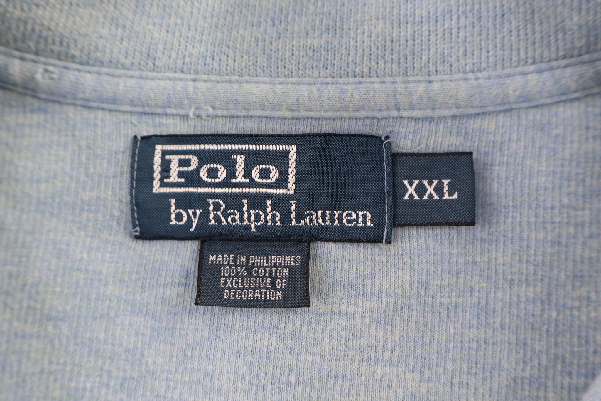 Polo by Ralph Lauren Embroidered Logo Blue Quarter Zip Sweater - Sweater - Thrifted Threads