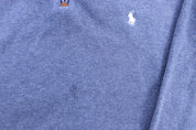 Polo by Ralph Lauren Embroidered Logo Blue Quarter Zip Sweater - Sweater - Thrifted Threads