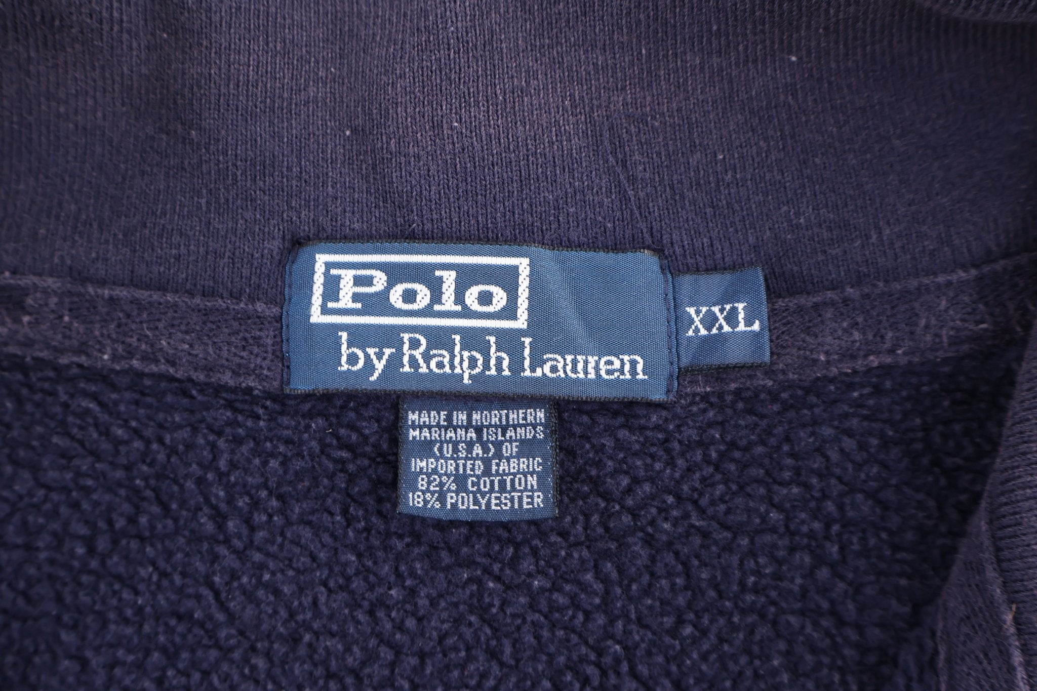 Polo by Ralph Lauren Embroidered Logo Blue Quarter Zip Sweater - Sweater - Thrifted Threads