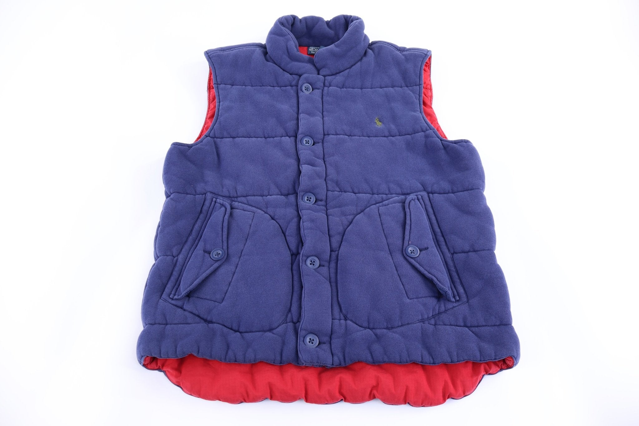 Polo by Ralph Lauren Embroidered Logo Blue Quilted Vest - Vest - Thrifted Threads