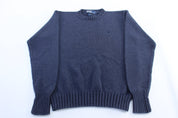 Polo by Ralph Lauren Embroidered Logo Blue Sweater - ThriftedThreads.com