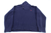 Polo by Ralph Lauren Embroidered Logo Blue Sweater - ThriftedThreads.com