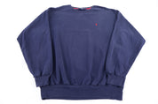 Polo by Ralph Lauren Embroidered Logo Blue Sweater - Sweater - Thrifted Threads