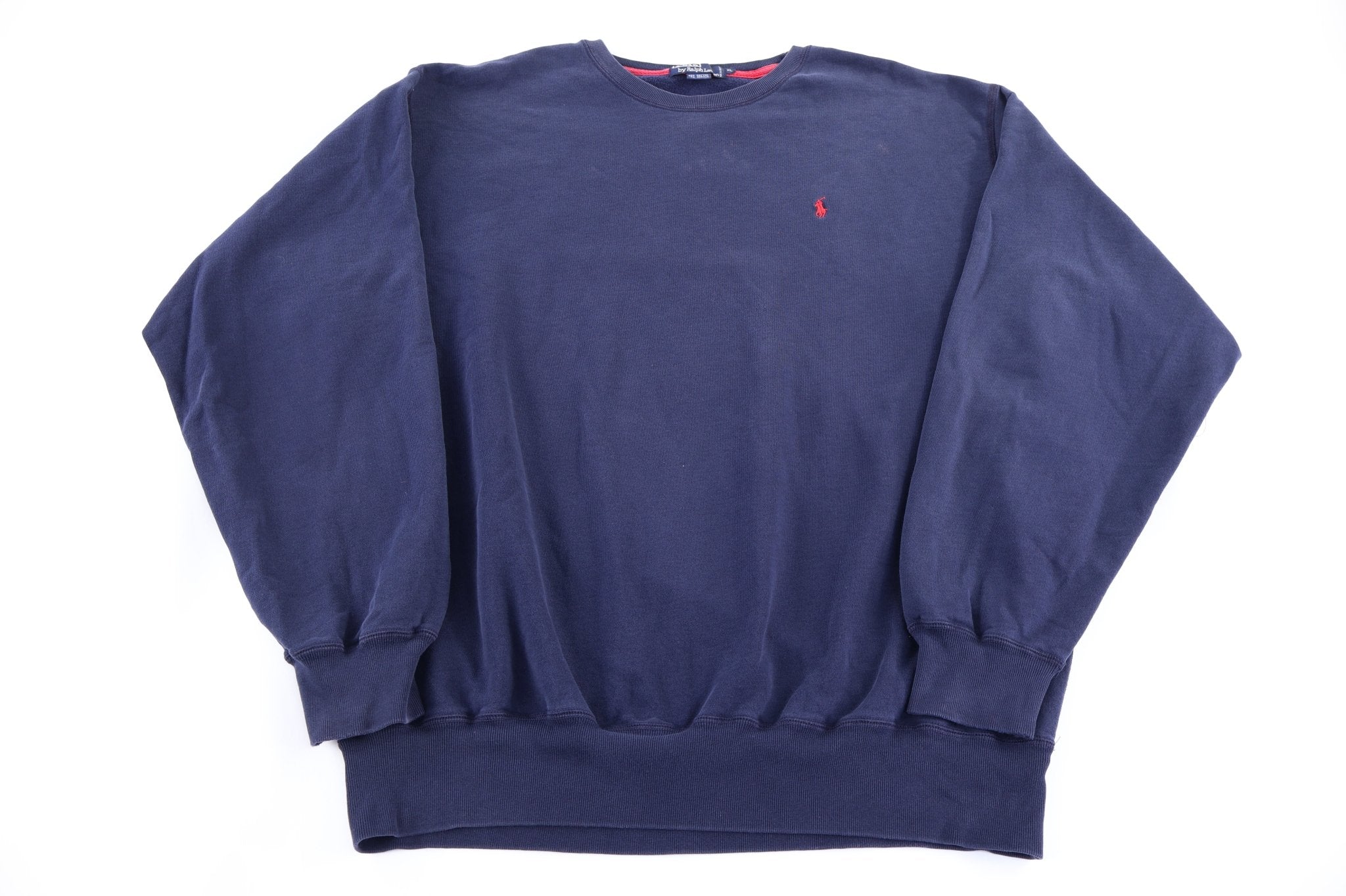 Polo by Ralph Lauren Embroidered Logo Blue Sweater - Sweater - Thrifted Threads
