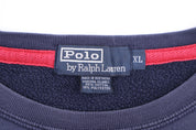 Polo by Ralph Lauren Embroidered Logo Blue Sweater - Sweatshirt - Thrifted Threads