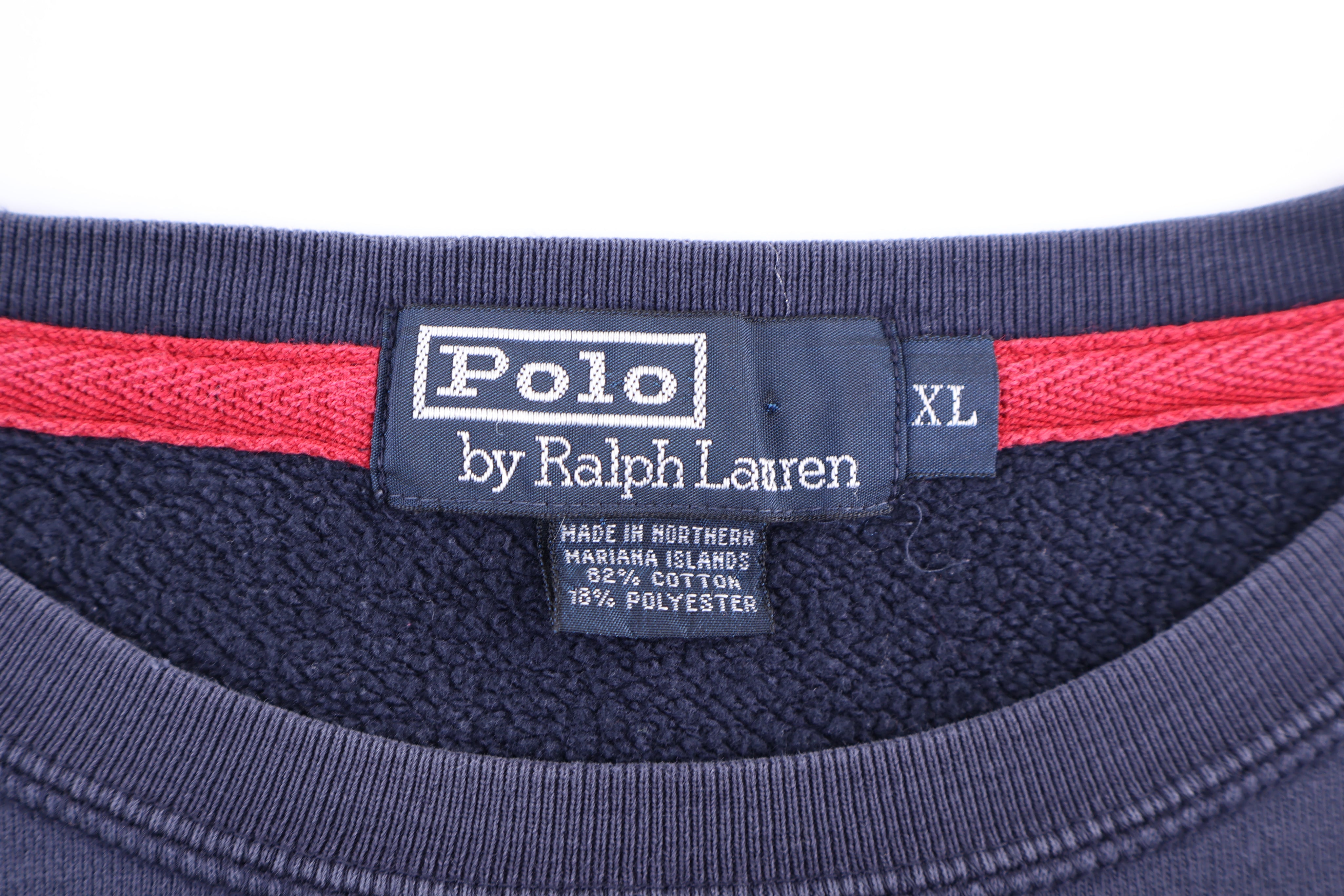 Polo by Ralph Lauren Embroidered Logo Blue Sweater - Sweatshirt - Thrifted Threads