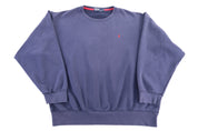 Polo by Ralph Lauren Embroidered Logo Blue Sweater - Sweatshirt - Thrifted Threads