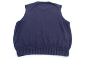 Polo by Ralph Lauren Embroidered Logo Blue Sweater Vest - Vest - Thrifted Threads