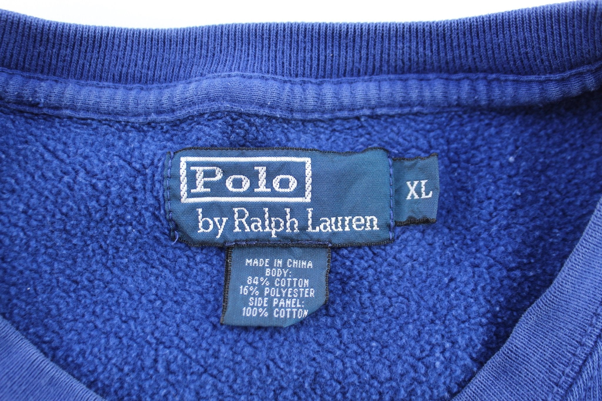 Polo by Ralph Lauren Embroidered Logo Blue Sweatshirt - ThriftedThreads.com