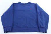 Polo by Ralph Lauren Embroidered Logo Blue Sweatshirt - ThriftedThreads.com