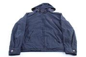 Polo by Ralph Lauren Embroidered Logo Blue Zip Up Jacket - Jackets - Thrifted Threads
