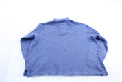 Polo by Ralph Lauren Embroidered Logo Blue Zip Up Sweater - Sweater - Thrifted Threads