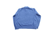 Polo by Ralph Lauren Embroidered Logo Blue Zip Up Sweater - Sweater - Thrifted Threads