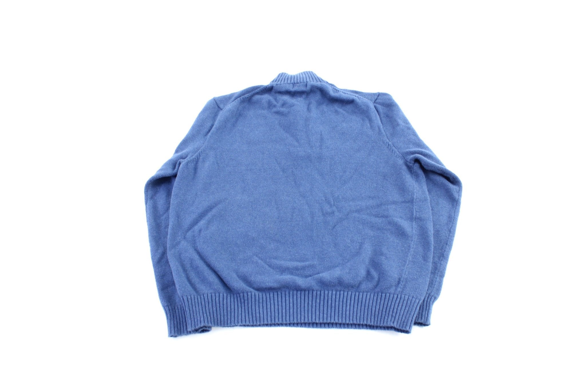 Polo by Ralph Lauren Embroidered Logo Blue Zip Up Sweater - Sweater - Thrifted Threads