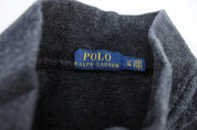 Polo by Ralph Lauren Embroidered Logo Dark Grey Sweater - ThriftedThreads.com