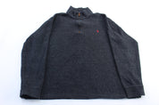 Polo by Ralph Lauren Embroidered Logo Dark Grey Sweater - ThriftedThreads.com