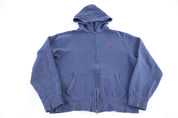 Polo by Ralph Lauren Embroidered Logo Full Zip Hoodie - Jacket - Thrifted Threads