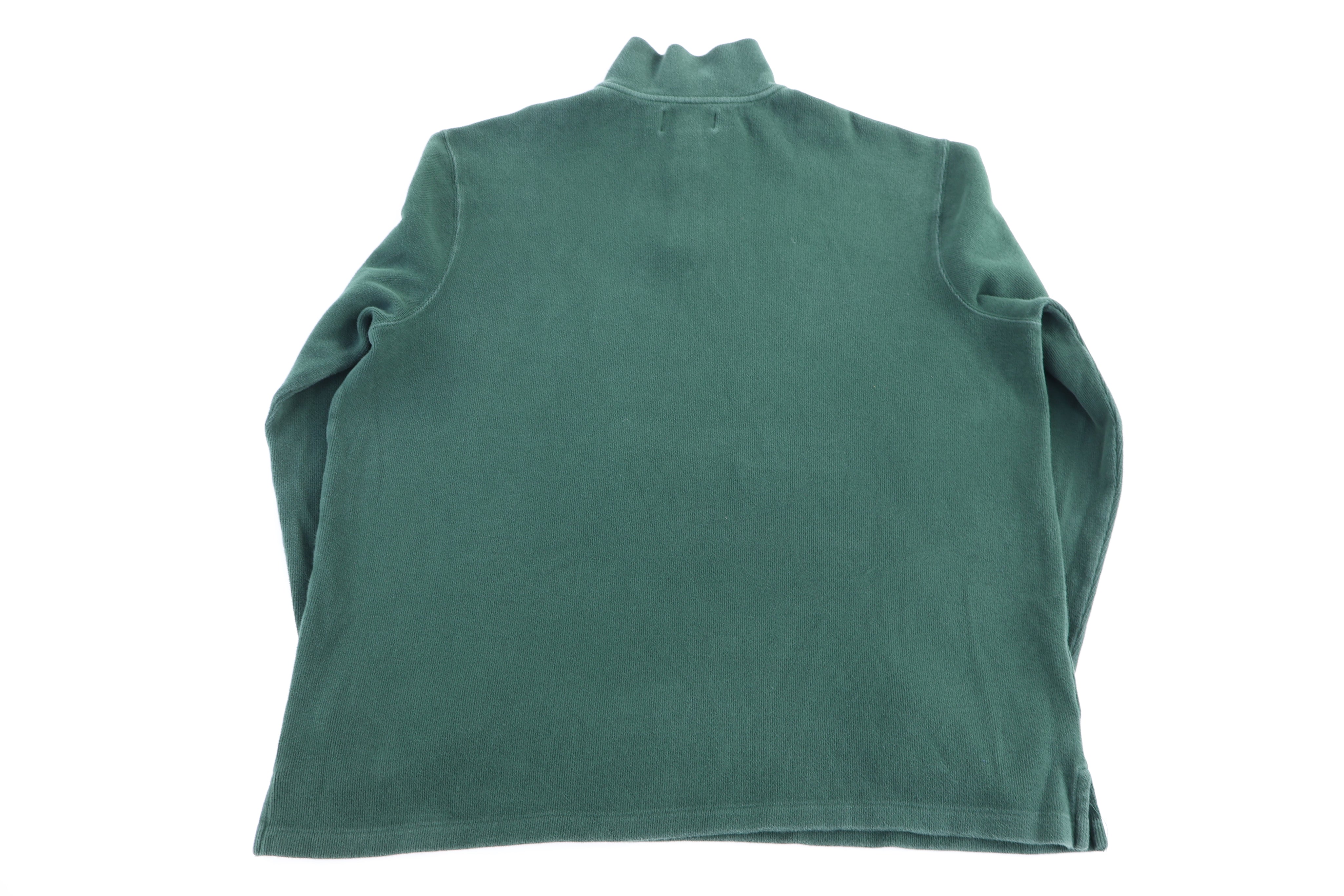 Polo by Ralph Lauren Embroidered Logo Green Quarter Zip Pullover - Sweater - Thrifted Threads