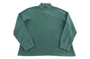 Polo by Ralph Lauren Embroidered Logo Green Quarter Zip Pullover - Sweater - Thrifted Threads