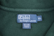 Polo by Ralph Lauren Embroidered Logo Green Quarter Zip Pullover - Sweater - Thrifted Threads