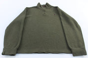 Polo by Ralph Lauren Embroidered Logo Green Quarter Zip Sweater - ThriftedThreads.com