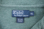 Polo by Ralph Lauren Embroidered Logo Green Quarter Zip Sweater - Sweater - Thrifted Threads