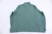 Polo by Ralph Lauren Embroidered Logo Green Quarter Zip Sweater - Sweater - Thrifted Threads