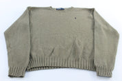 Polo by Ralph Lauren Embroidered Logo Green Sweater - ThriftedThreads.com