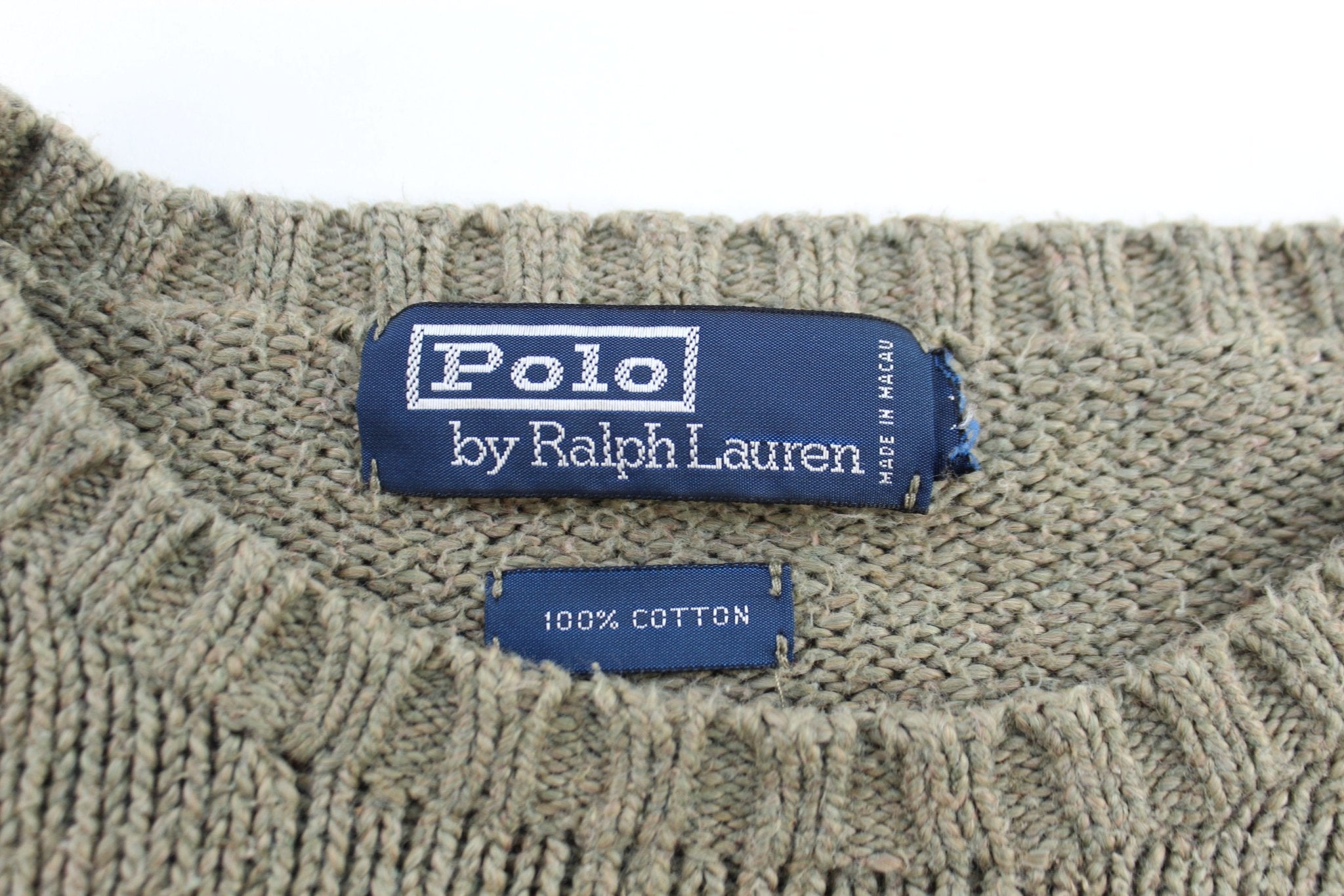 Polo by Ralph Lauren Embroidered Logo Green Sweater - ThriftedThreads.com