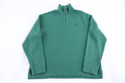 Polo by Ralph Lauren Embroidered Logo Green Sweater - Sweater - Thrifted Threads