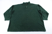 Polo by Ralph Lauren Embroidered Logo Green Zip Up Sweater - ThriftedThreads.com