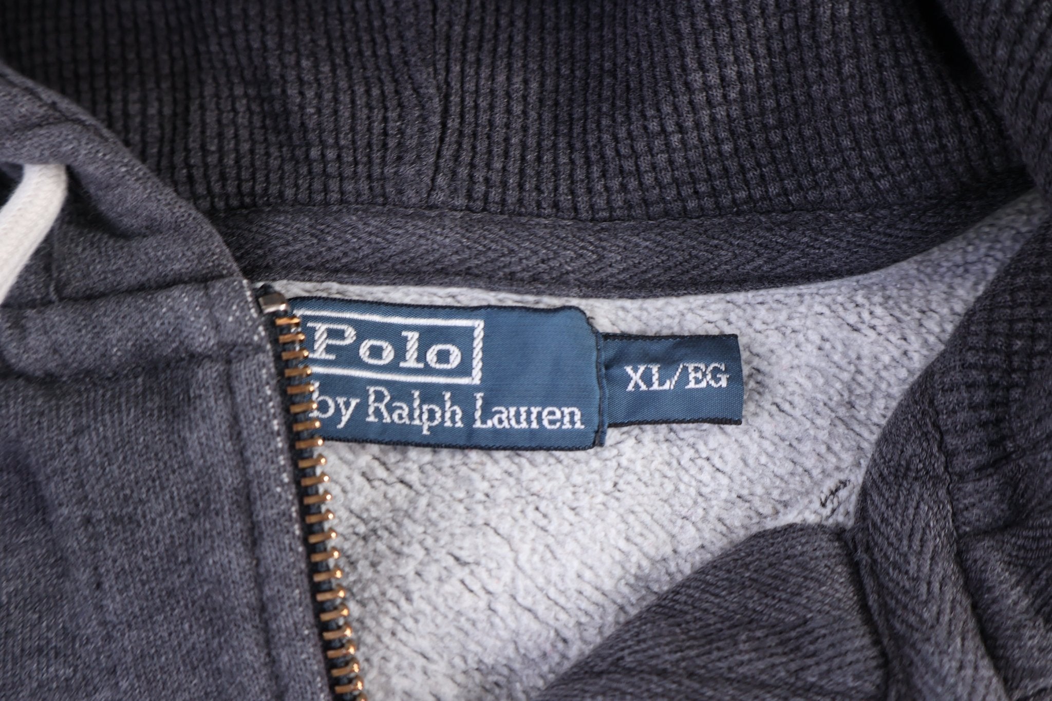 Polo by Ralph Lauren Embroidered Logo Grey Full Zip Hoodie - jacket - Thrifted Threads