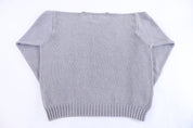 Polo by Ralph Lauren Embroidered Logo Grey Knit Sweater - Sweater - Thrifted Threads