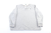 Polo by Ralph Lauren Embroidered Logo Grey LS Button Up - ThriftedThreads.com