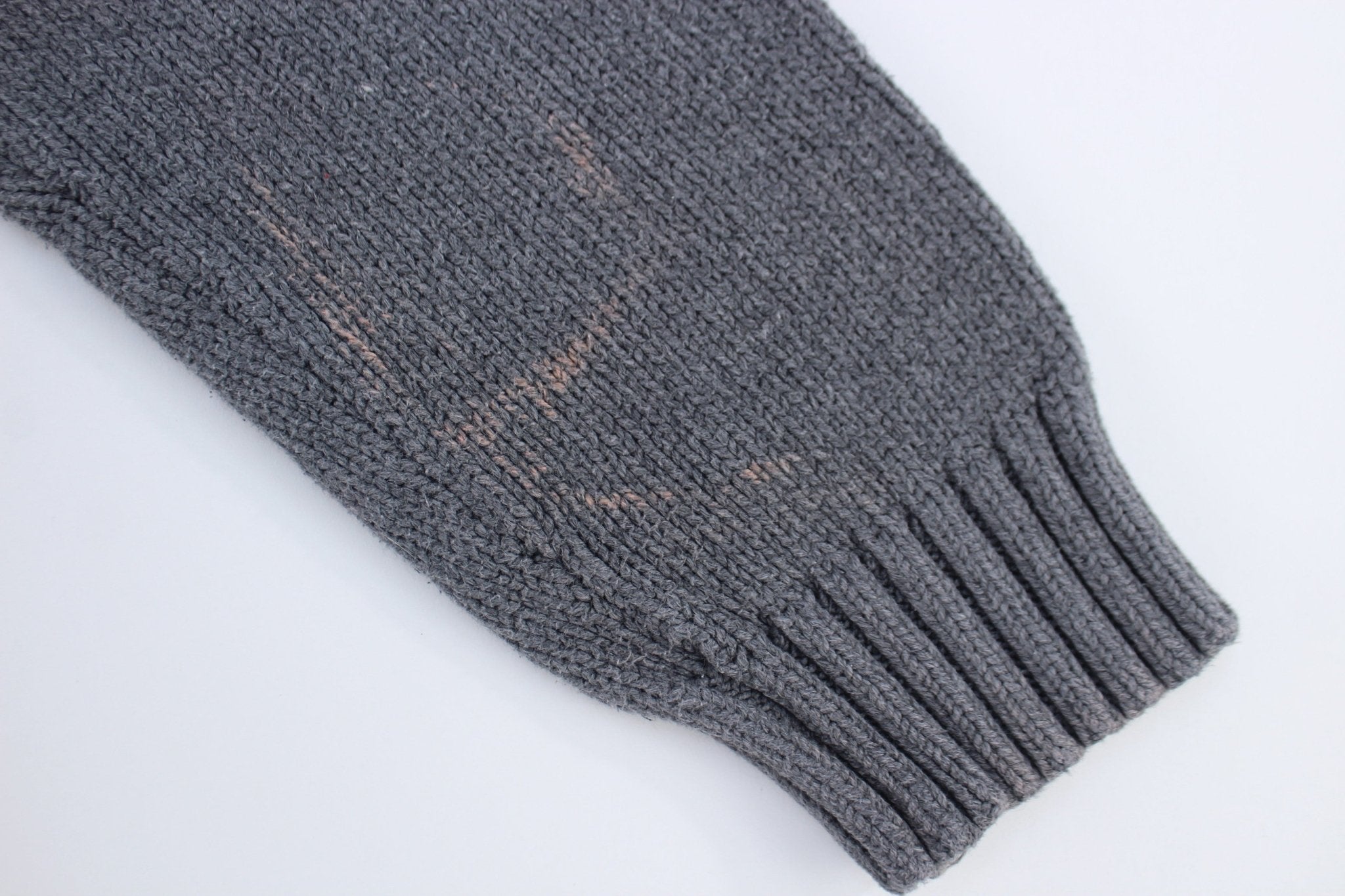 Polo by Ralph Lauren Embroidered Logo Grey Pullover Sweater - ThriftedThreads.com
