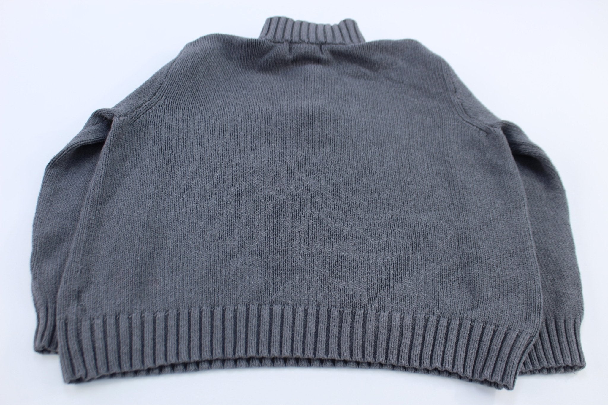 Polo by Ralph Lauren Embroidered Logo Grey Pullover Sweater - ThriftedThreads.com