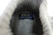 Polo by Ralph Lauren Embroidered Logo Grey Pullover Sweater - ThriftedThreads.com
