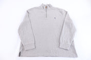 Polo by Ralph Lauren Embroidered Logo Grey Pullover - Sweater - Thrifted Threads