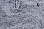 Polo by Ralph Lauren Embroidered Logo Grey Pullover Sweater - ThriftedThreads.com