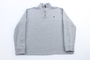 Polo by Ralph Lauren Embroidered Logo Grey Pullover Sweater - Sweater - Thrifted Threads