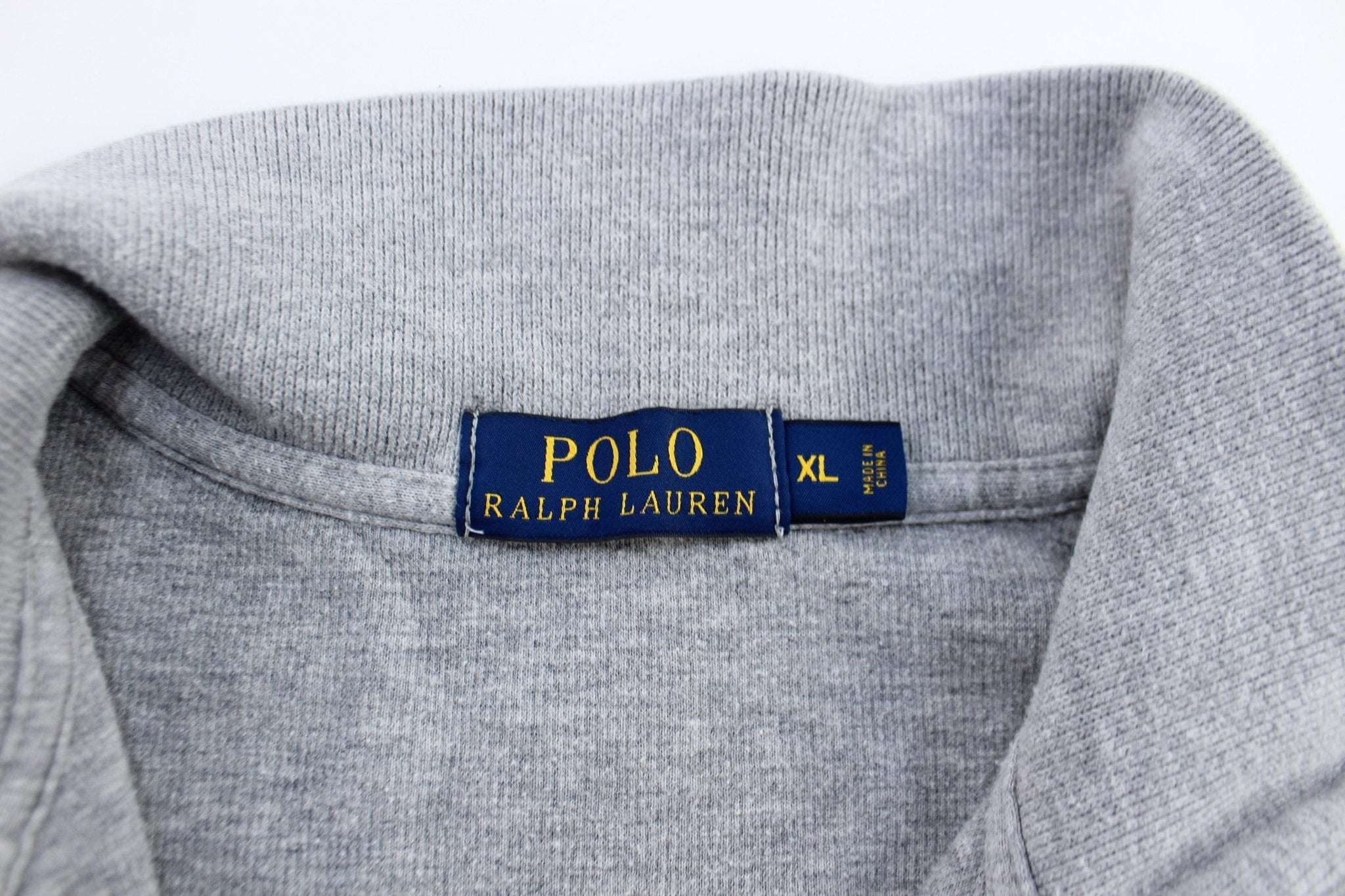 Polo by Ralph Lauren Embroidered Logo Grey Pullover Sweater - Sweater - Thrifted Threads