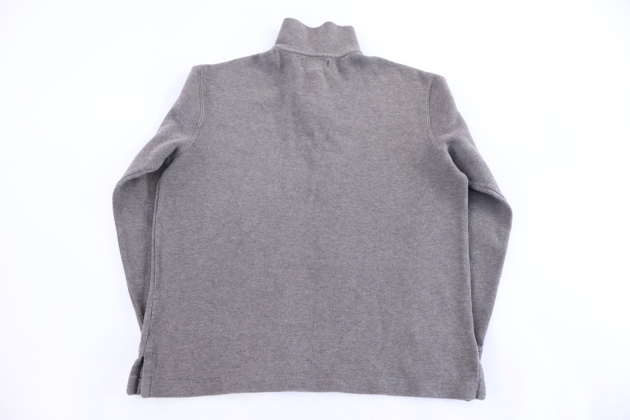 Polo by Ralph Lauren Embroidered Logo Grey Quarter Zip Pullover - Sweater - Thrifted Threads