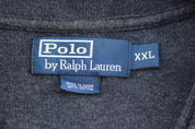Polo by Ralph Lauren Embroidered Logo Grey Quarter Zip Sweater - ThriftedThreads.com