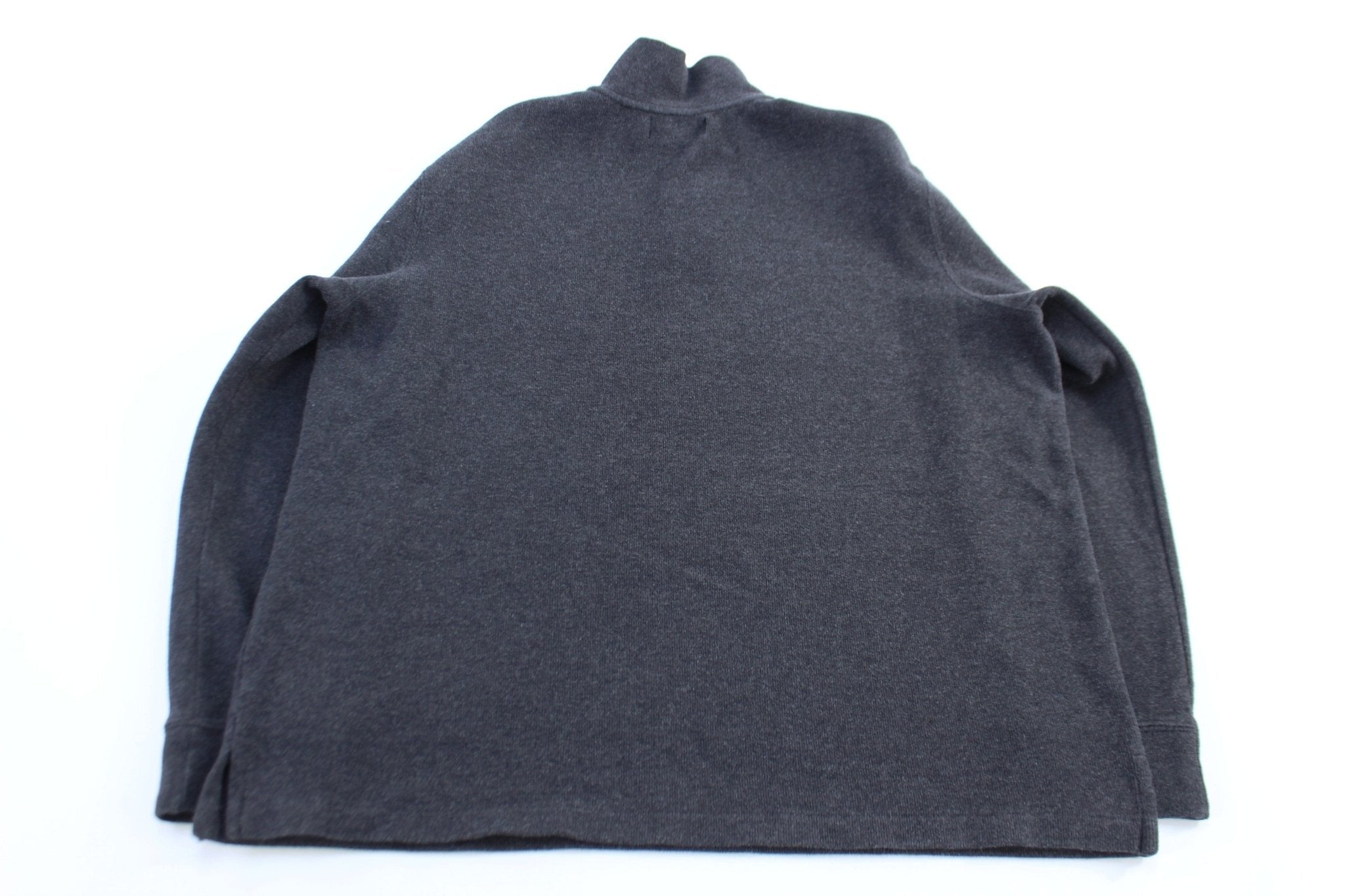 Polo by Ralph Lauren Embroidered Logo Grey Quarter Zip Sweater - Sweater - Thrifted Threads