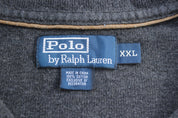 Polo by Ralph Lauren Embroidered Logo Grey Quarter Zip Sweater - Sweater - Thrifted Threads