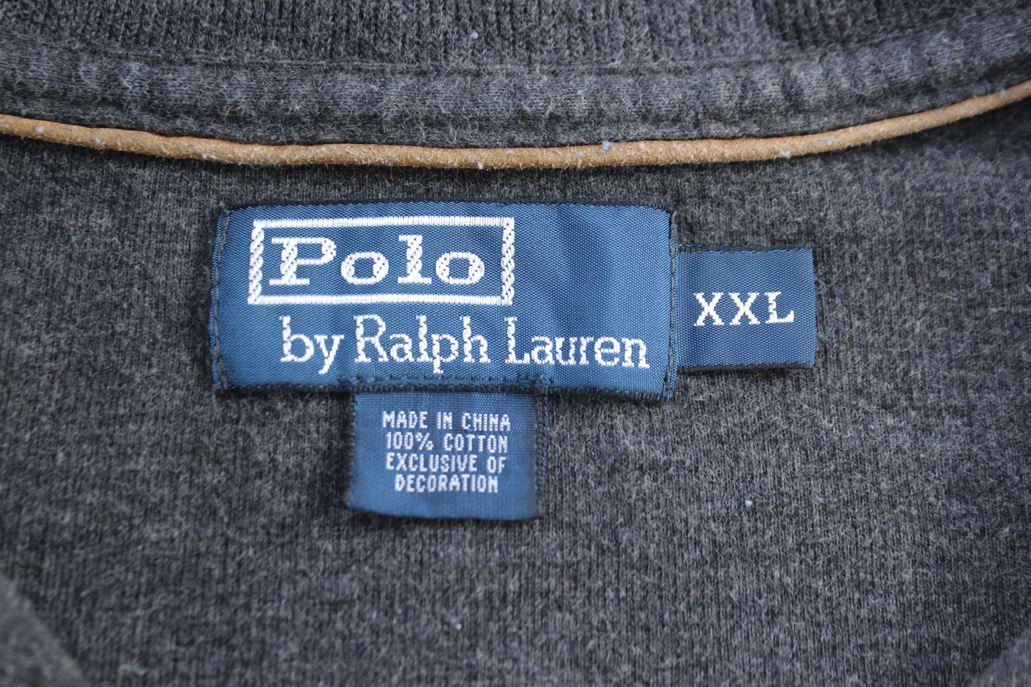 Polo by Ralph Lauren Embroidered Logo Grey Quarter Zip Sweater - Sweater - Thrifted Threads