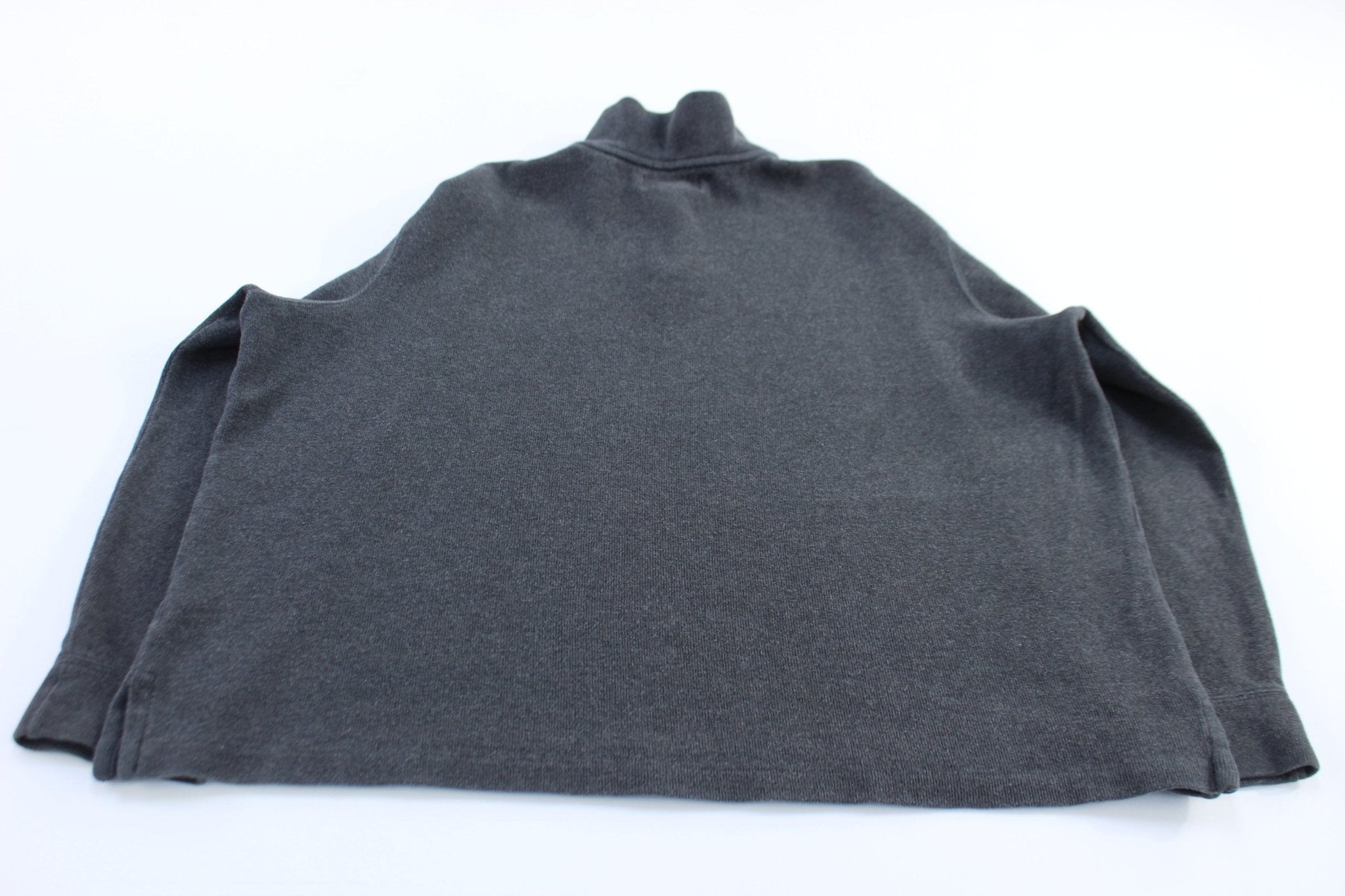 Polo by Ralph Lauren Embroidered Logo Grey Quarter Zip Sweater - Sweater - Thrifted Threads