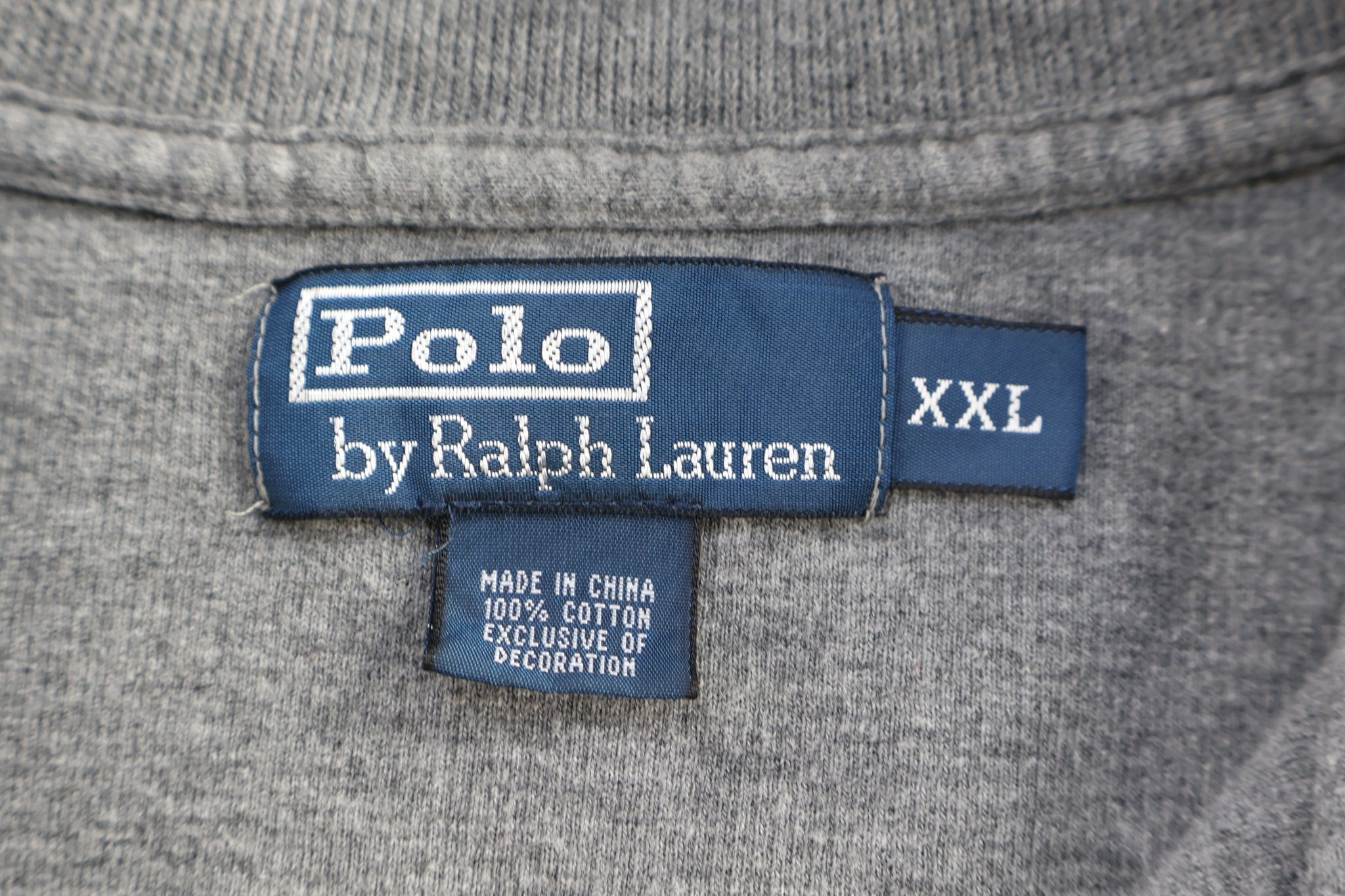 Polo by Ralph Lauren Embroidered Logo Grey Quarter Zip Sweater - Sweater - Thrifted Threads